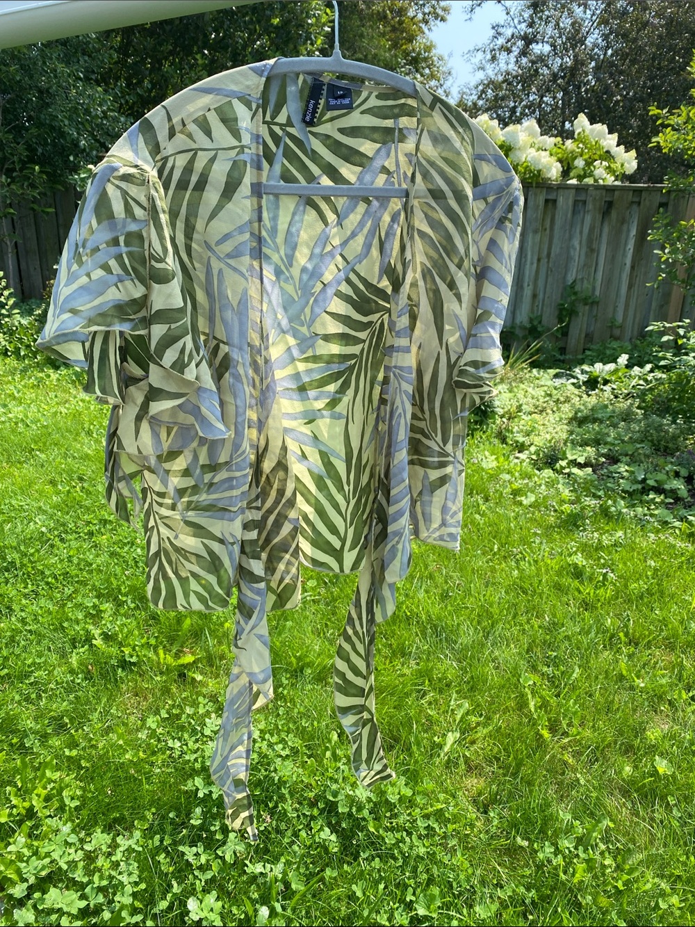 Kenzie silk flutter sleeve wrap